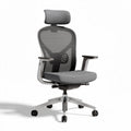 Ergonomische bureaustoel met mesh rugleuning en verstelbare armsteunen grijs 70 x 60 x 120cm