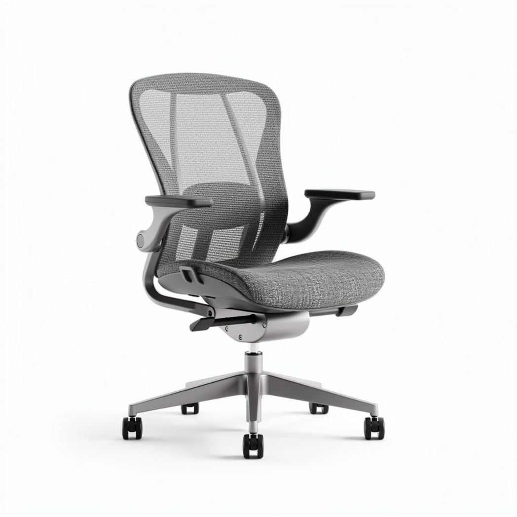 Ergonomische bureaustoel met mesh rugleuning grijs 50 x 50 x 100cm