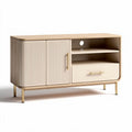 Houten tv-meubel met opslagruimte in naturel kleur 100 x 40 x 70cm