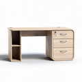 Bureau met opbergruimte van houtkleurige melamine 120 x 60 x 75cm